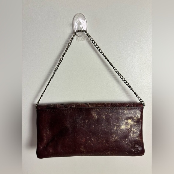 Patricia Nash Brown Convertible Clutch/Shoulder Bag w Kisslock Closure NWOT - Picture 2 of 12